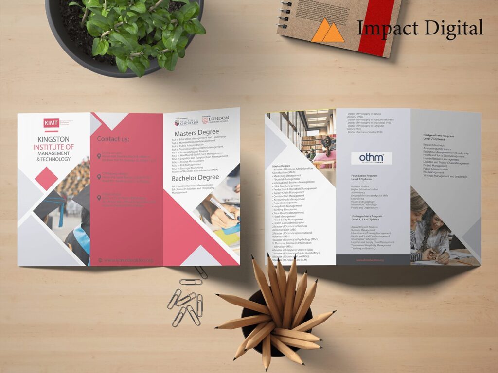 Trifold Brochure for Educational Institute