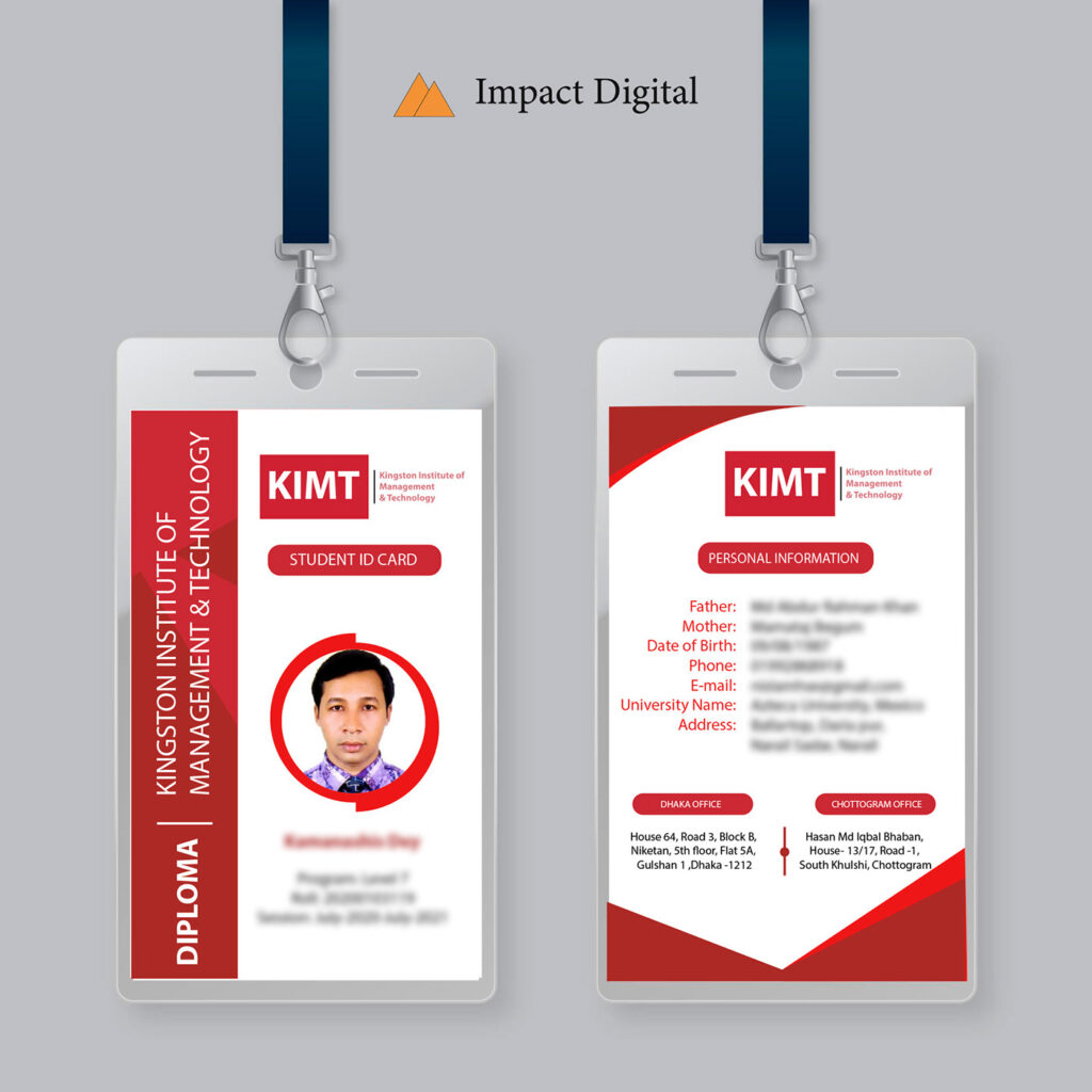 ID Card Design & Print for Students and Office Staffs