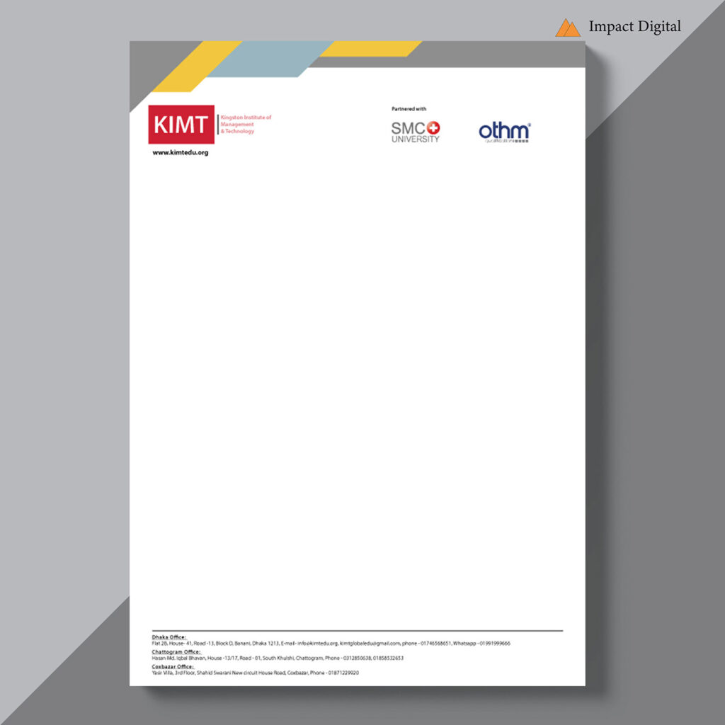 Letterhead Design & Print for Educational Institute